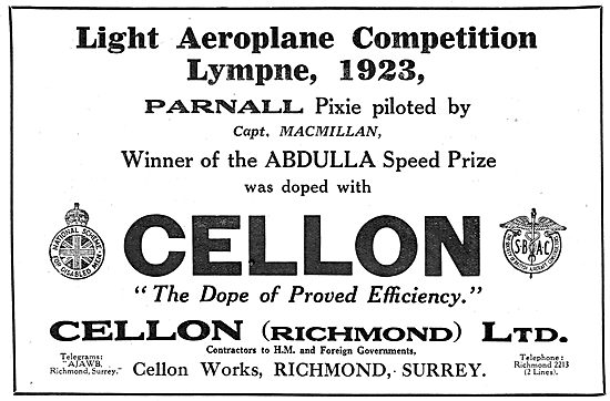 Lympne - Prize Winning Parnall Pixie Doped With Cellon           