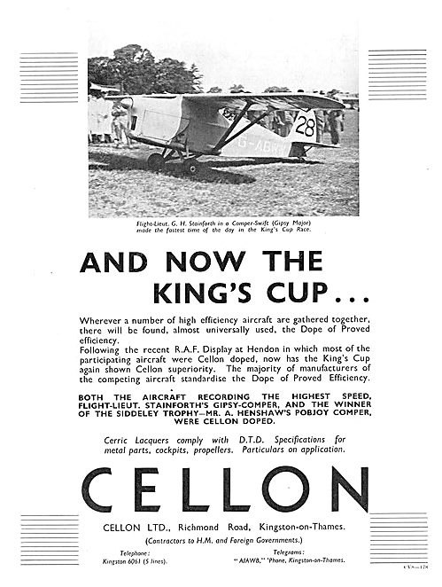 Cellon Comper Swift Kings Cup                                    