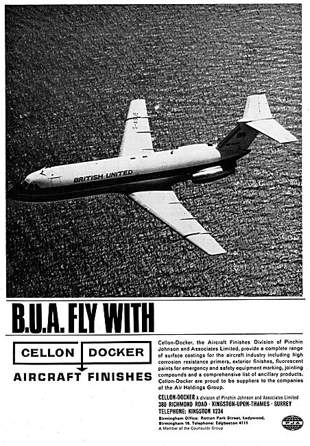 Cellon-Docker Aircraft Paints & Finishes. Pinchin Johnson 1965   