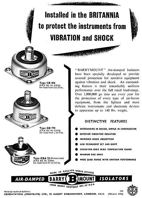 Cementation Barrymount Air Damped Isolators                      