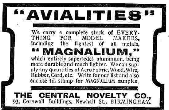 Central Novelty Aero Avialites & Magnalium                       