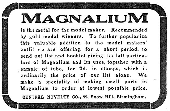 Central Novelty Co - Snow Hill Birmingham. Magnalium             