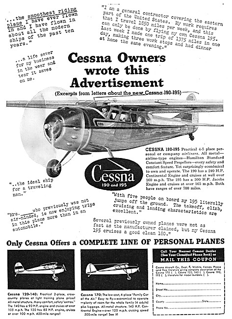 Cessna 120 - Cessna 140 - Cessna 170                             