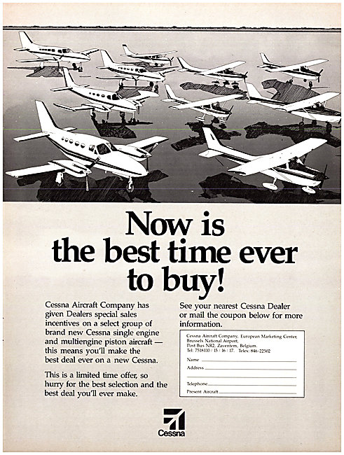 Cessna Aircraft Range 1982                                       