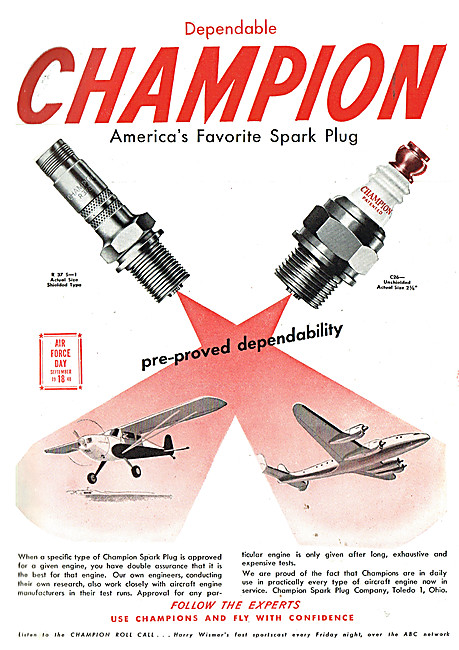 Champion Aero Engine Spark Plugs                                 