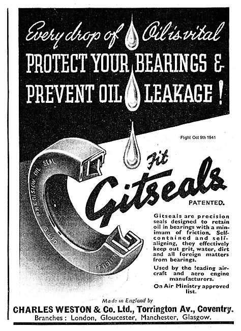 Charles Weston Gitseals Prevents Oil Leakage.                    