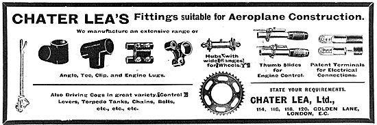 Chater Lea's Fittings Suitable For Aeroplanes                    