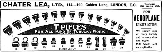 Chater Lea T Pieces For All Kinds Of Aeroplane Tubular Work      