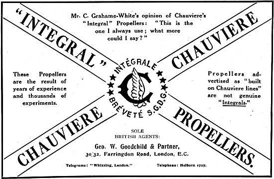 Geo W.Goodchild UK Agents For Chauviere's Integral Propellers    