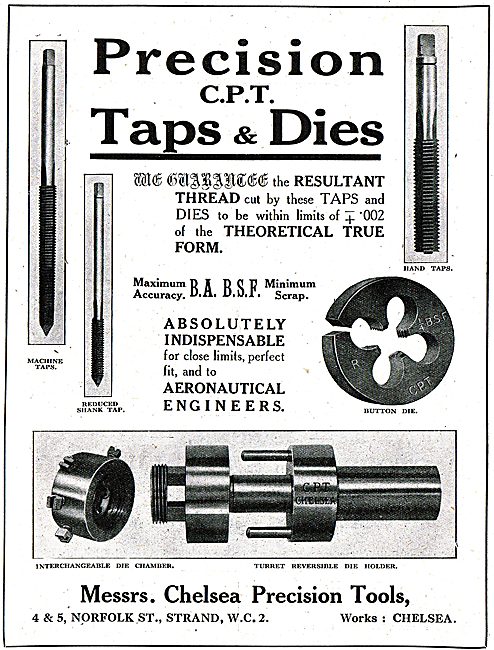 Chelsea Precision Tools - Precision Toolmakers                   