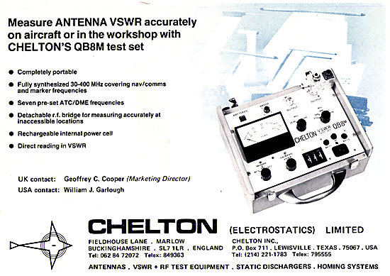 Chelton QB8M Antenna Test Set 1983                               