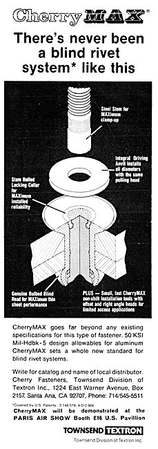 Townsend Textron Cherry Max Blind Riveting System                