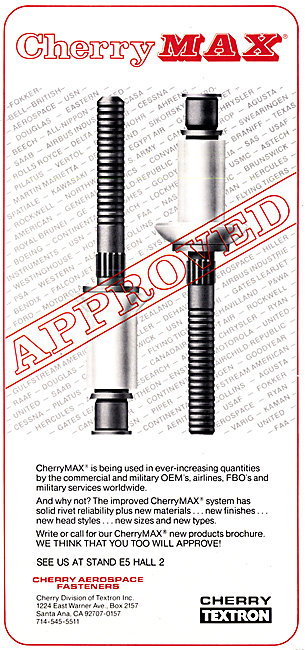 Cherry Textron CherryMAX Fasteners 1983                          