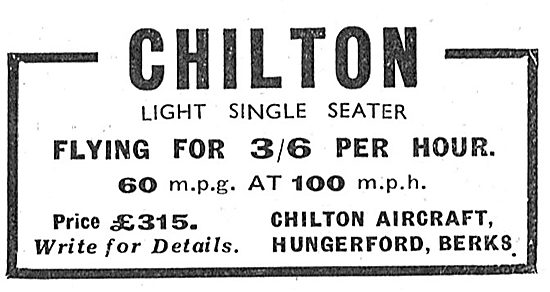 Chilton Light Single Seater Monoplane                            