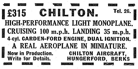 Chilton Light Monoplane - A Real Aeroplane In Miniature          