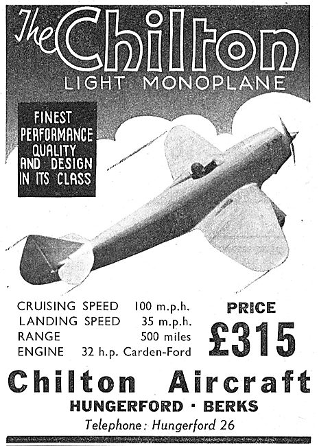 Chilton Light Monoplane. Carden Ford                             