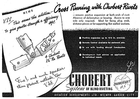 Aviation Developments - Chobert Riveting System 1942             