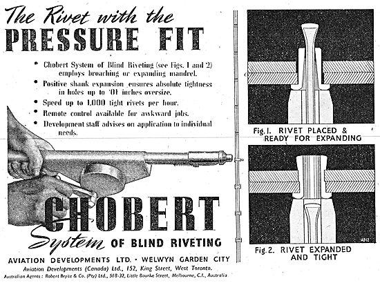 Aviation Developments - Chobert Riveting System                  