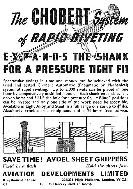 Aviation Developments - Avdel Sheet Grippers                     