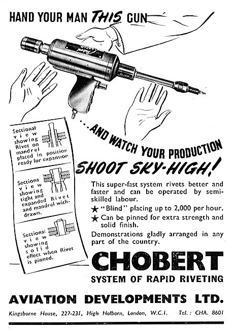 Aviation Developments - Chobert Rapid Riveting System            