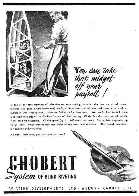 Aviation Developments - Chobert Riveting System                  