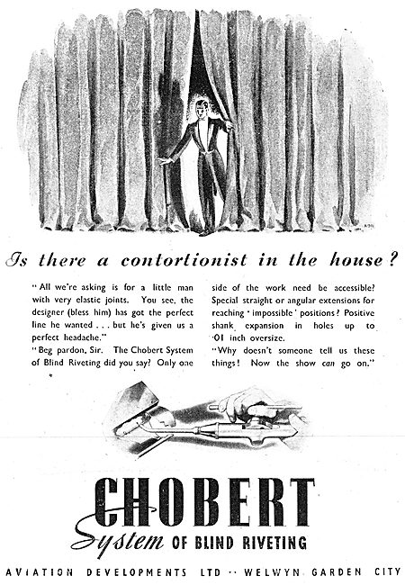 Aviation Developments - Chobert Blind Riveting System 1942 Advert