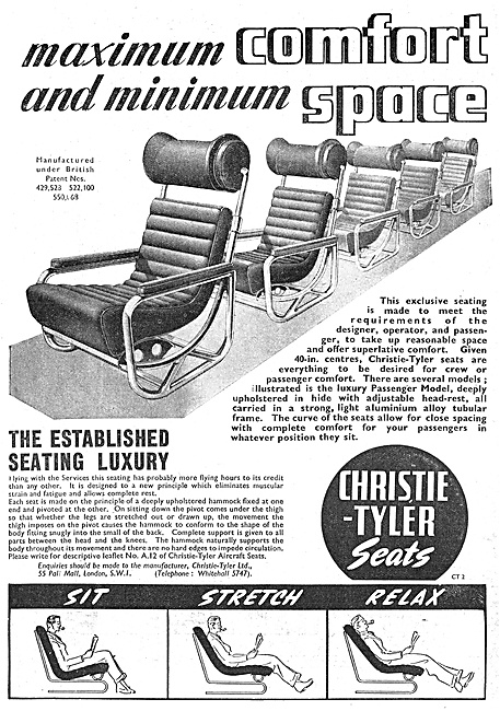 Christie-Tyler Aircraft Seats 1947                               