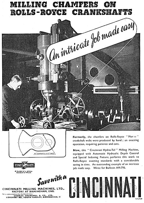 Cincinnati Milling Machines - Hydro-Tel Milling Machine 1939     
