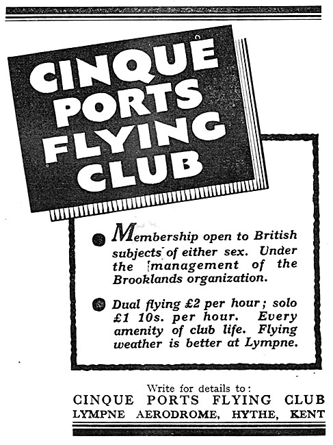 Cinque Ports Flying Club Lympne                                  