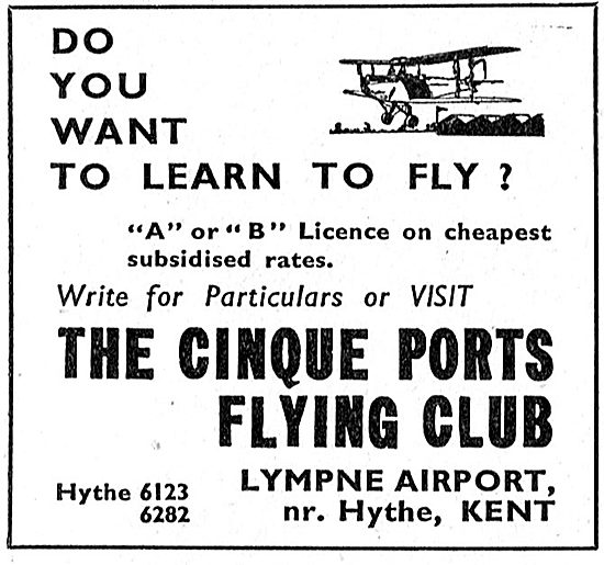 Learn To Fly At The Cinque Ports Flying Club Lympne              