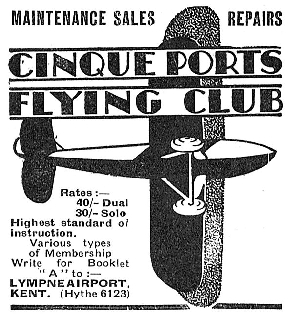 Cinque Ports Flying Club Lympne  - Aircraft Sales Service        