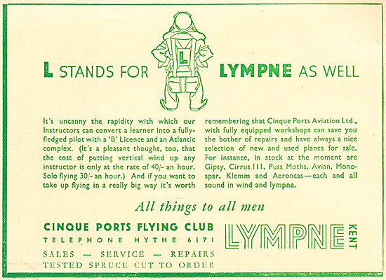 Cinque Ports Flying Club Lympne Airport                          