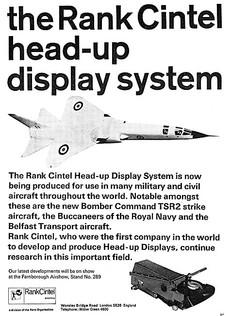 Rank Cintel Head-Up Display Systems                              