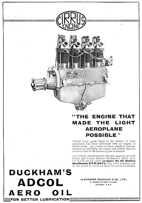 Cirrus Aero Engines Recommend Duckhams Oil                       