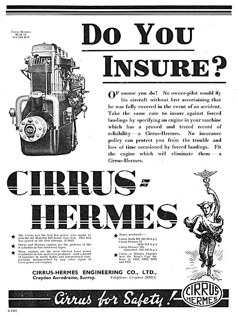 Cirrus-Hermes Aero Engines - Insurance Against Forced Landings   