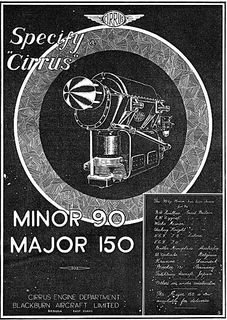 Blackburn Cirrus Major Aero Engine                               