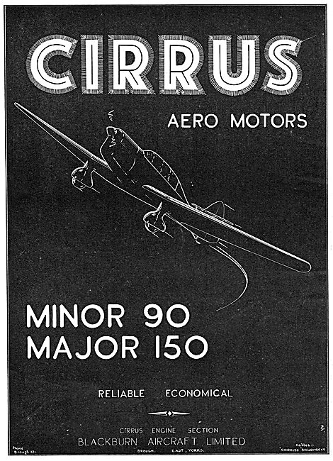 Blackburn Cirrus Major  Aero Engine                              