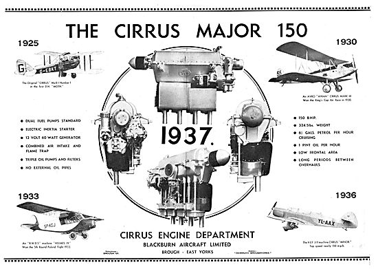 Blackburn Cirrus Major 150 Aero Engine                           