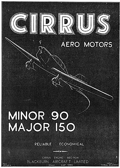 Blackburn Cirrus Major & Minor Aero Engine                       
