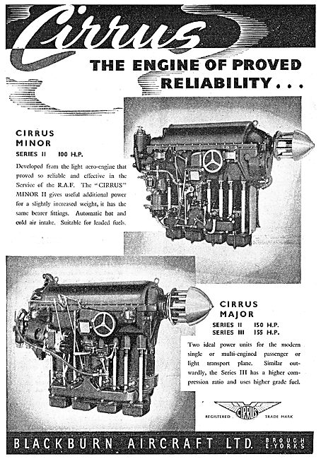 Blackburn Cirrus Aero Engine                                     