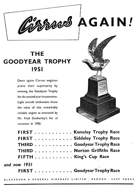 Blackburn Cirrus Minor - Dunkerley Miles Gemini - Goodyear Trophy
