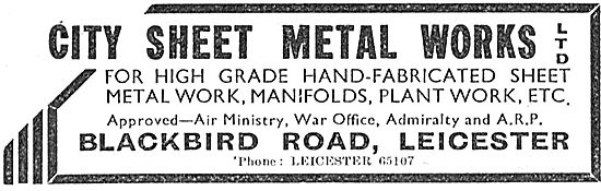 City Sheet Metal Works. Blackbird Rd, Leicester. Sheet Metal Work