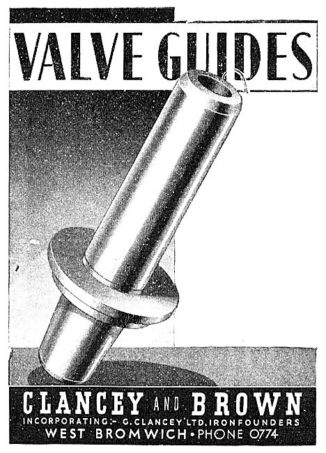 Clancey & Brown Engineers. Valve Guides                          