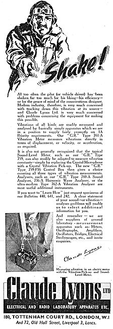 Claude Lyons Ltd. Electrical & Radio Laboratory Apparatus 1942   