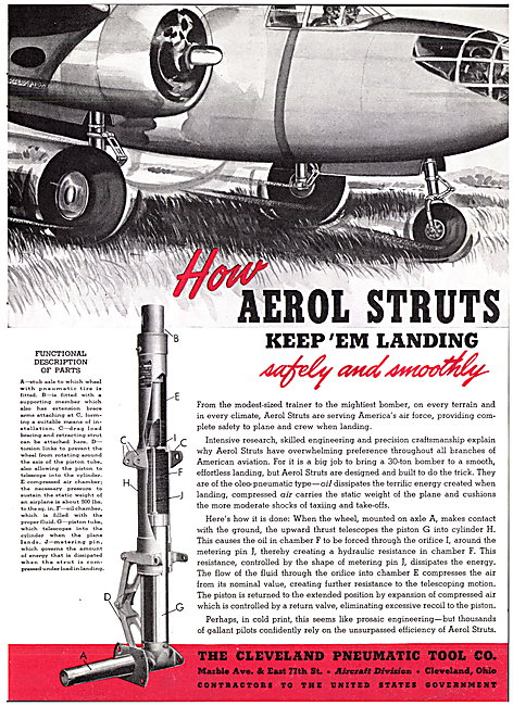 Cleveland Pneumatic Aerol Undercarriage Struts.                  