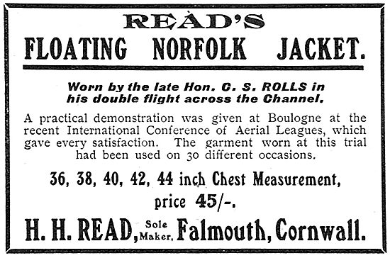 H.H.Read. Falmouth. Read's Floating Norfolk Jacket               