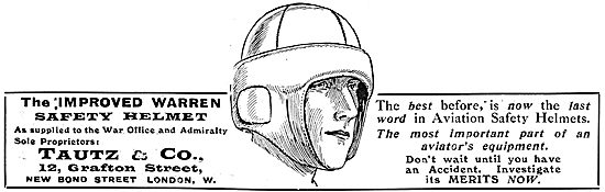 Tautz & Co Distributors For The Improved Warren Safety Helmet    