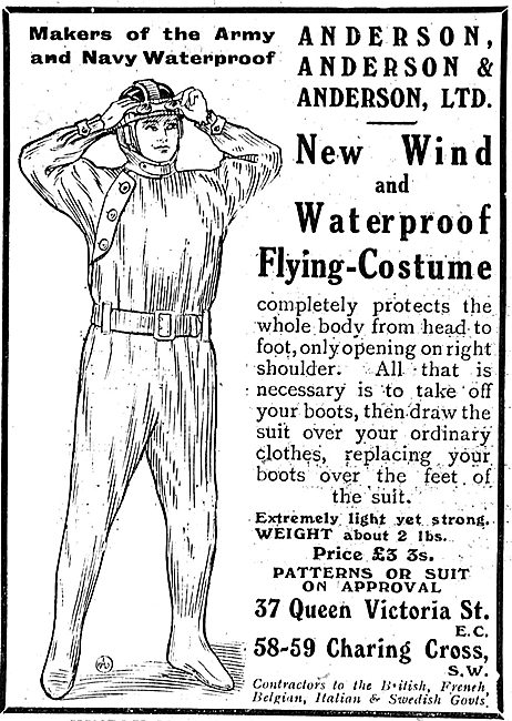 Anderson, Anderson & Anderson Ltd. Waterproof Flying Costumes    