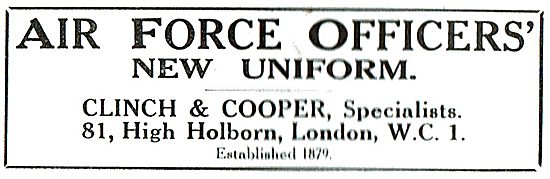 Clinch & Cooper: Air Force Officers' Uniforms                    