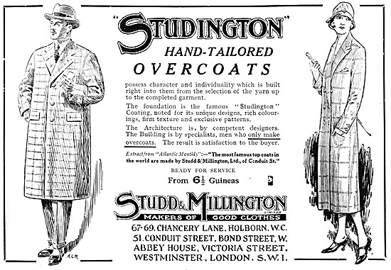 Studd & Millington. Studdington Overcoats                        